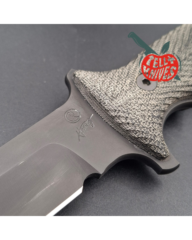 Chris REEVE Harsey Green Beret 5.5 S35V stainless steel DLC black finish micarta handle balistic black Cordura sheath