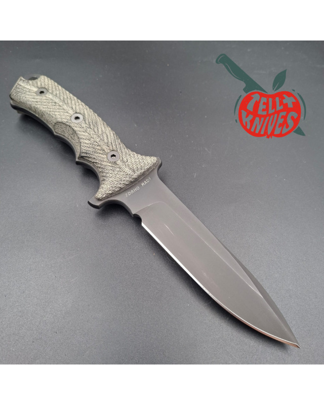 Chris REEVE Harsey Green Beret 5.5 S35V stainless steel DLC black finish micarta handle balistic black Cordura sheath