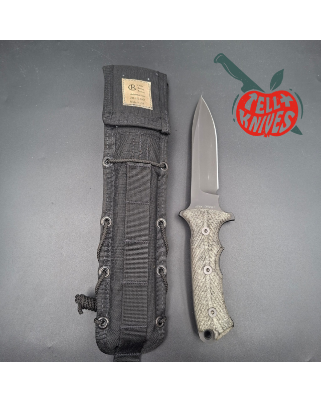 Chris REEVE Harsey Green Beret 5.5 S35V stainless steel DLC black finish micarta handle balistic black Cordura sheath