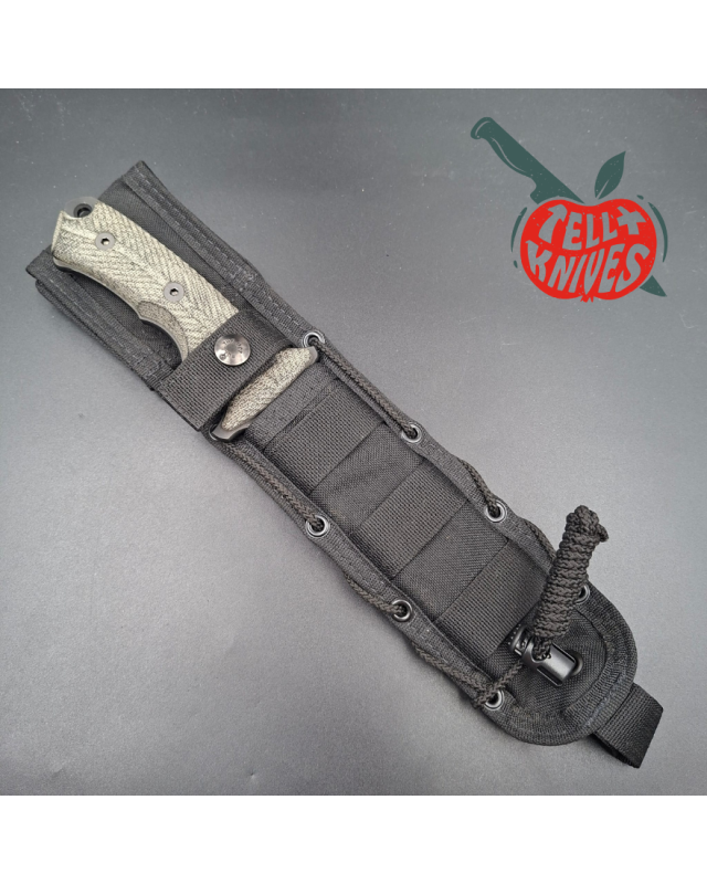 Chris REEVE Harsey Green Beret 5.5 S35V stainless steel DLC black finish micarta handle balistic black Cordura sheath