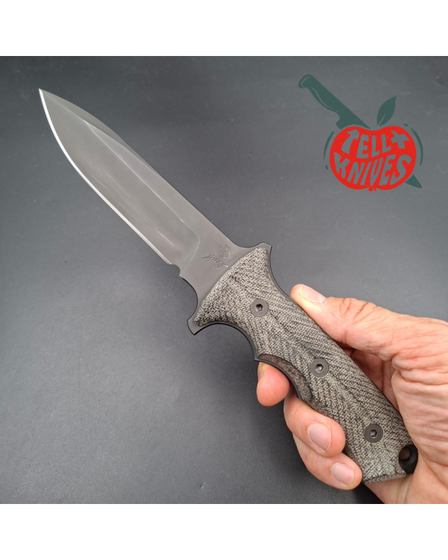 Chris REEVE Harsey Green Beret 5.5 S35V stainless steel DLC black finish micarta handle balistic black Cordura sheath