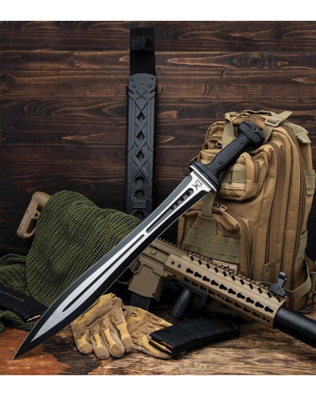 United Cutlery M48 Gladius Sword stainless steel two tone finish blade black rubber handle