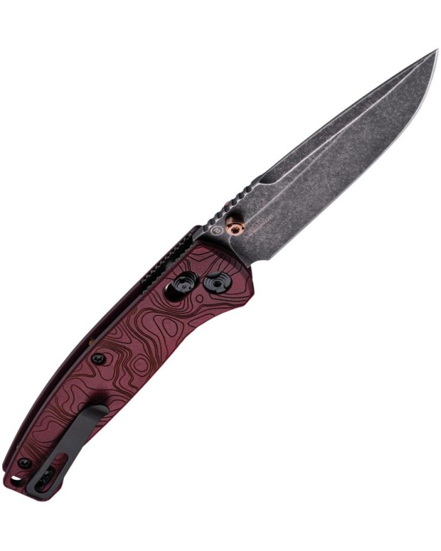 HOGUE Mysto MagnaCut stainless steel blackwash finish blade Redstone Richlite handle ABLE Lock