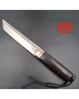 Sergey Shidlovskiy Custom Knives Classic Tanto N690 stainless steel silver nickel guard wenge wood handle