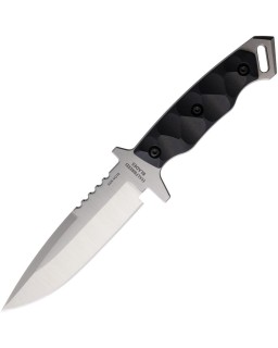 Halfbreed Blades Medium Infantry Knife Gen3 SAN MAI VG-10 Steel satin finish blade Black G10 handle