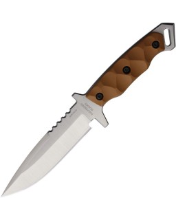 Halfbreed Blades Medium Infantry Knife Gen3 SAN MAI VG-10 Steel satin finish blade Dark Earth G10 handle