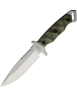 Halfbreed Blades Medium Infantry Knife Gen3 SAN MAI VG-10 Steel satin finish blade OD Green G10 handle