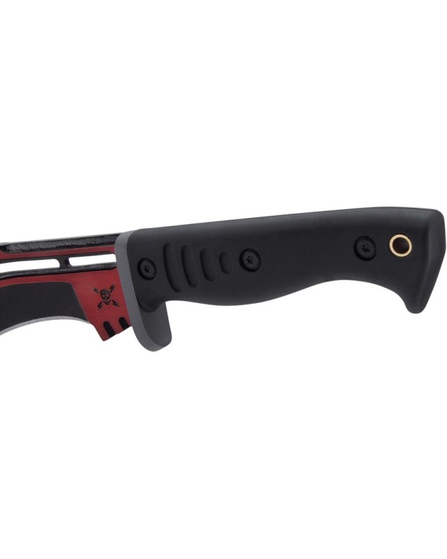 United Cutlery M48 Sabotage Kukri Fighter stainless steel black and red finish blade black rubber handle