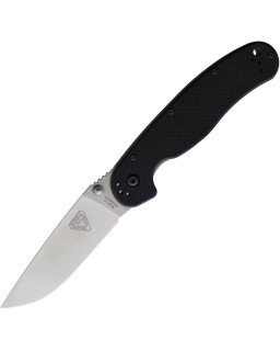 Ontario RAT 1.5 MagnaCut steel drop point satin finish blade Black G10 handle