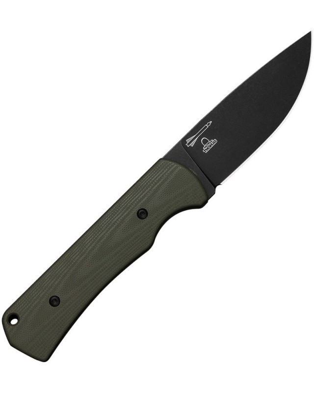 Civivi Jencks Fixed Blade blackwash 14C28N stainless steel OD green G10 black kydex sheath