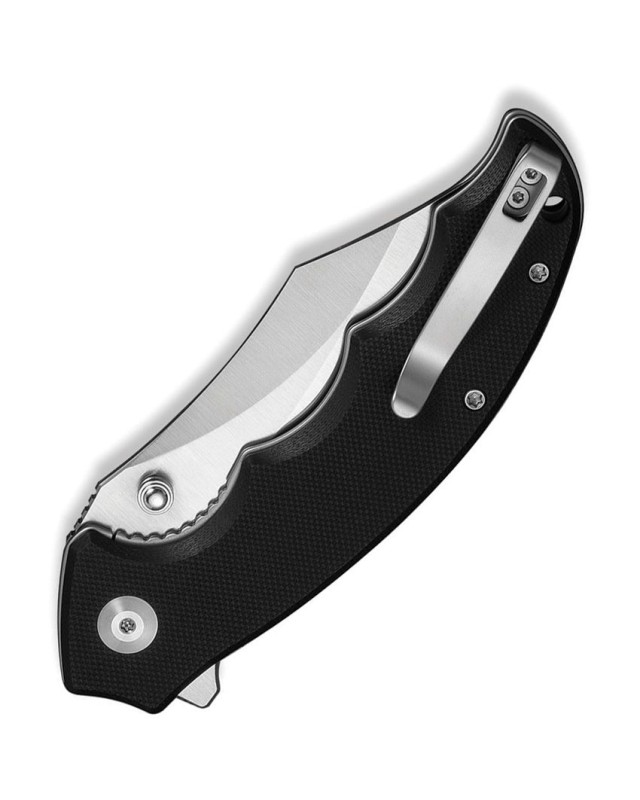 Civivi Pentad satin Nitro V steel Bowie blade Black G10 handle flipper linerlock