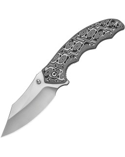 Civivi Pentad Blackwash Nitro V steel Bowie blade Black G10 handle flipper linerlock