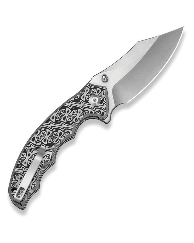 Civivi Pentad Blackwash Nitro V steel Bowie blade Black G10 handle flipper linerlock