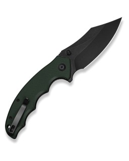 Civivi Pentad Blackwash Nitro V steel Bowie blade Green G10 handle flipper