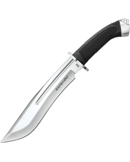 United Cutlery Honshu Boshin Bowie Knife 7Cr13 Steel Satin finish blade Black TPR Handle