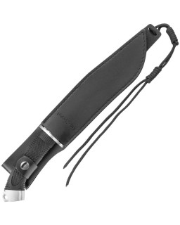 United Cutlery Honshu Boshin Bowie Knife 7Cr13 Steel Satin finish blade Black TPR Handle