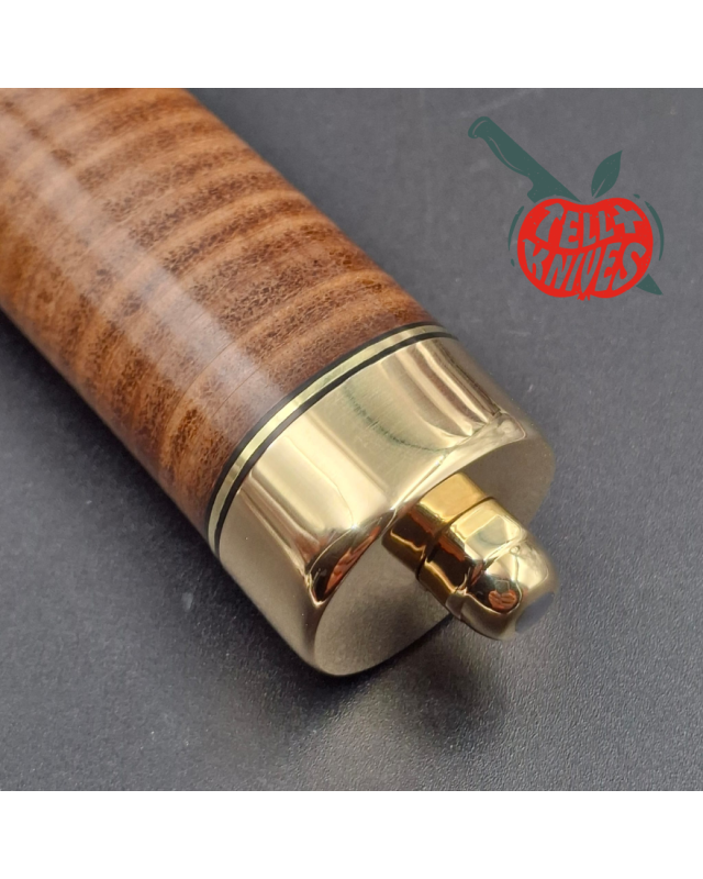Randall Made Knives Model 1-7  forged carbon steel blade brass guard and pommel stacked leather handle