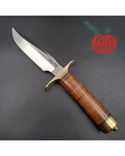 Randall Made Knives Model 1-5  forged carbon steel blade brass guard and pommel stacked leather handle