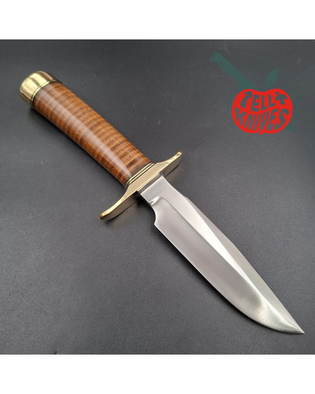 Randall Made Knives Model 1-5  forged carbon steel blade brass guard and pommel stacked leather handle