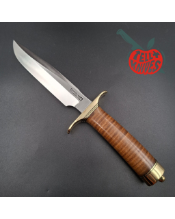Randall Made Knives Model 1-6  forged carbon steel blade brass guard and pommel stacked leather handle