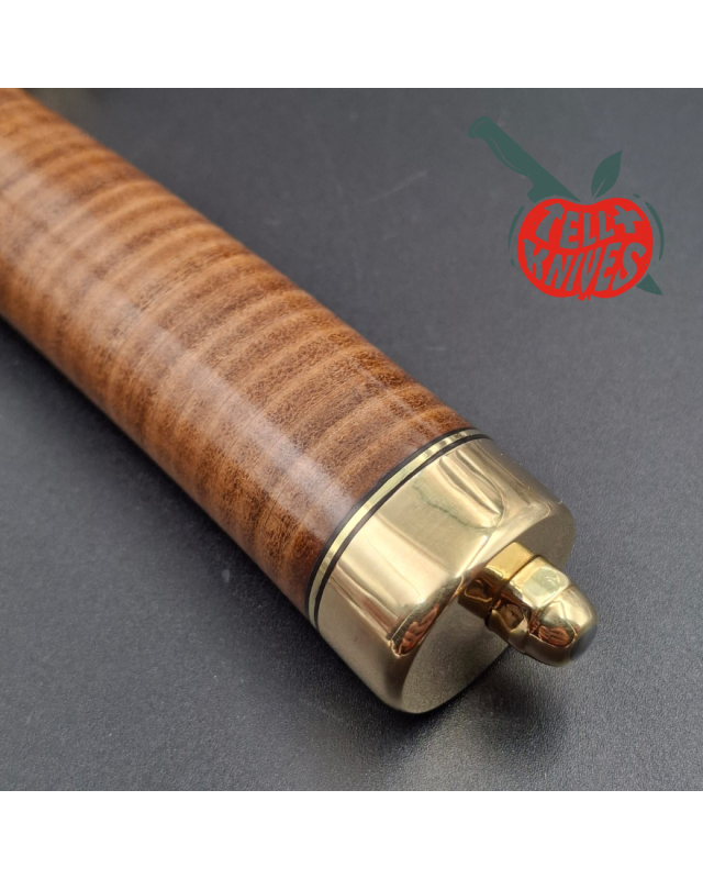 Randall Made Knives Model 1-8 forged carbon steel blade brass guard and pommel stacked leather handle