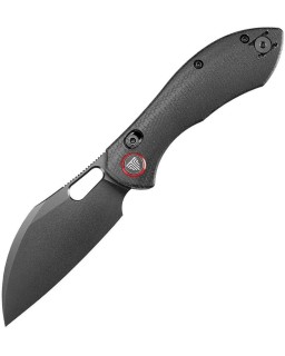 Trivisa Batwing 14C28N Sandvik stainless steel blade blackwash finish Crossbar Lock black canva micarta handle