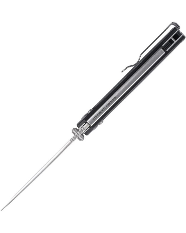 SRM Terrier stonewash finish D2 steel blade black G10 handle Ambi lock
