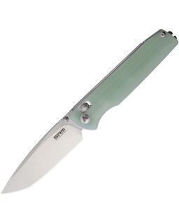 SRM Terrier stonewash finish D2 steel blade Jade G10 handle Ambi lock