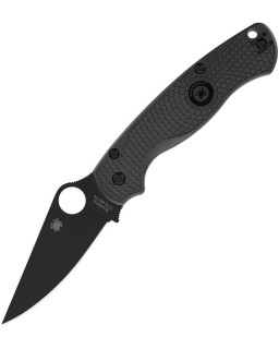 Spyderco Para Military 2 Lightweight black DLC coated CTS-BD1 stainless steel blade black FRN handle compression lock