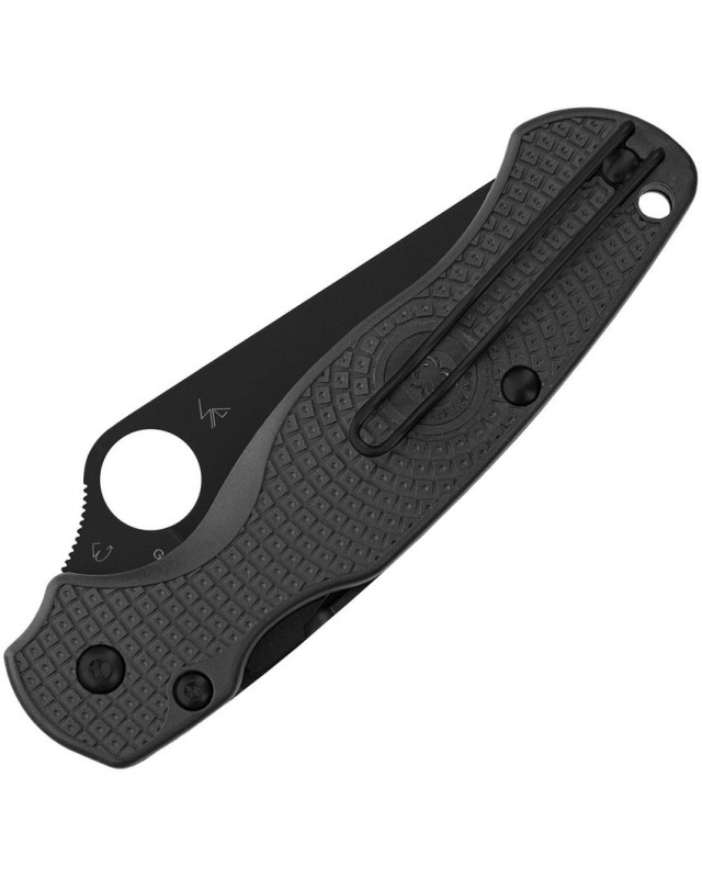 Spyderco Para Military 2 Lightweight black DLC coated CTS-BD1 stainless steel blade black FRN handle compression lock