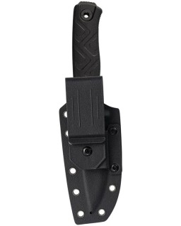 SRM Bushcraft Fixed Blade Full Tang blackwashed 14C28N stainless steel Black canvas micarta handle