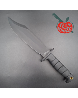 ONTARIO SP-10 Raider Bowie black epoxy 1095HC blade black Kraton handle