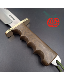 Randall Buxton Fighter Full Tang forged Stainless steel green micarta handle brown leather sheath