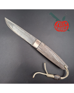 Sergey Shidlovskiy Custom Knives Model Dandy Laminate ELMAX stainless steel mokume guard whale bone handle