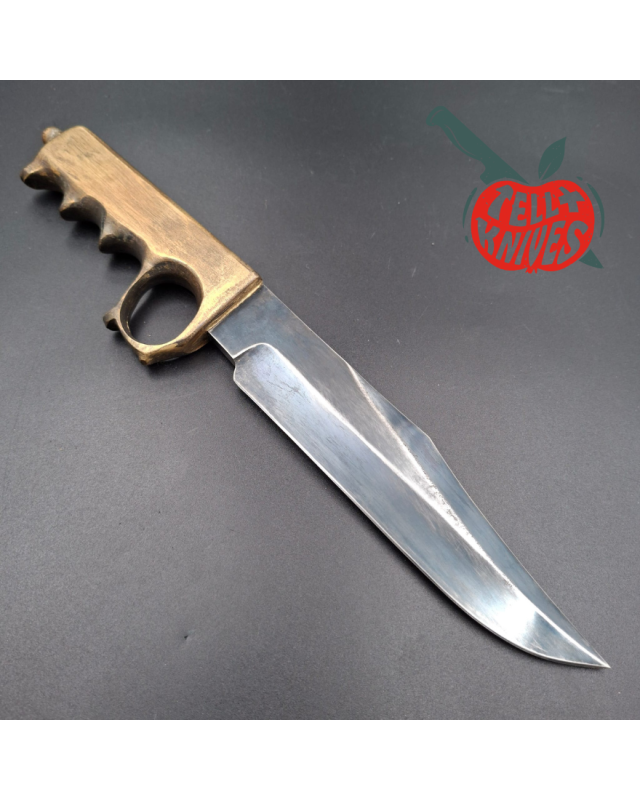La Grotte du Loup One Knuckle Fighter forged carbon steel blade full brass handle