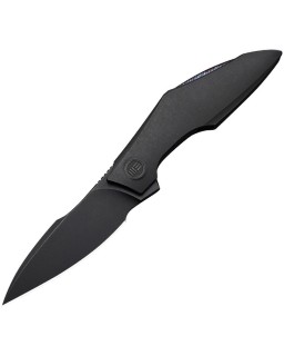 We Knife Co. Krait Snake Nested Framelock M390 premium steel blackwash finish recurve harpoon blade blackwash titanium H
