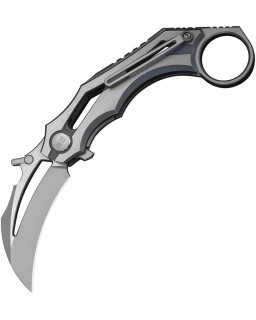 We Knife Cryonix Nested Stonewash Satin Bohler M390 Steel Blade Black Satin Titanium Handle
