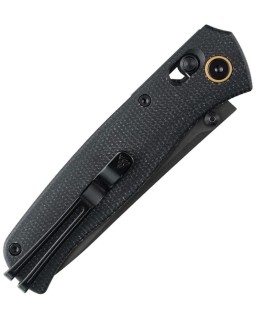 SRM Knives Medal Laminated 140Cr steel blade black micarta handle Crossbar Lock