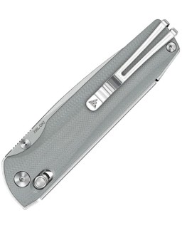 SRM Terrier Laminated 140Cr stainless steel blade gray G10 handle Ambi lock