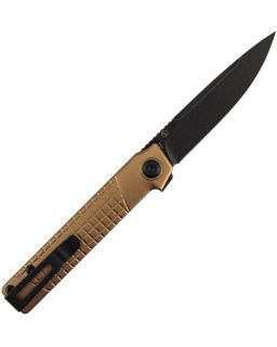 Tenable Kitpu Blackwash Nitro V stainless steel blade bronze frag pattern aluminium handle linerlock