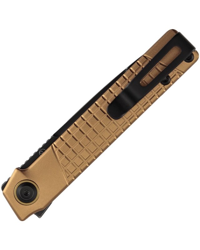 Tenable Kitpu Blackwash Nitro V stainless steel blade bronze frag pattern aluminium handle linerlock