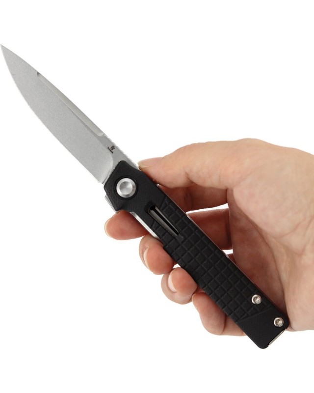Tenable Kitpu Stonewash Nitro V stainless steel blade black G10 handle linerlock