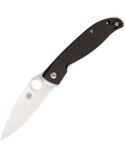 Spyderco Mantra 4 black satin 8Cr13MoV stainless steel blade CF/Black G10 handle Linerlock