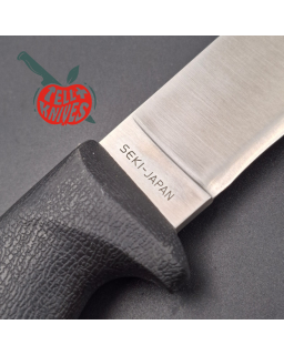 Blackjack SEKI Japan Warrior Tanto AUS8 stainless steel satin finish blade black Kraton handle black Kydex sheath