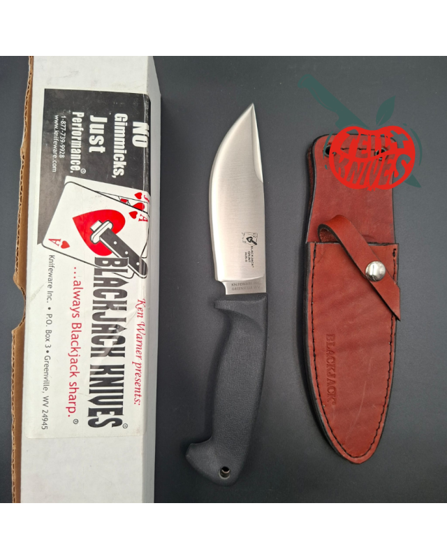 Blackjack SEKI Japan Grunt AUS8 stainless steel satin finish blade black Kraton handle black Kydex sheath