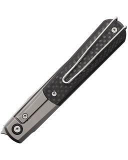 REAL STEEL Barlow RB-7 satin finish S35VN stainless blade gray titanium handle carbon fiber inlay