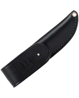 REAL STEEL CDX-85 Convex Grind 14C28N stainless steel black G10 handle black leather handle