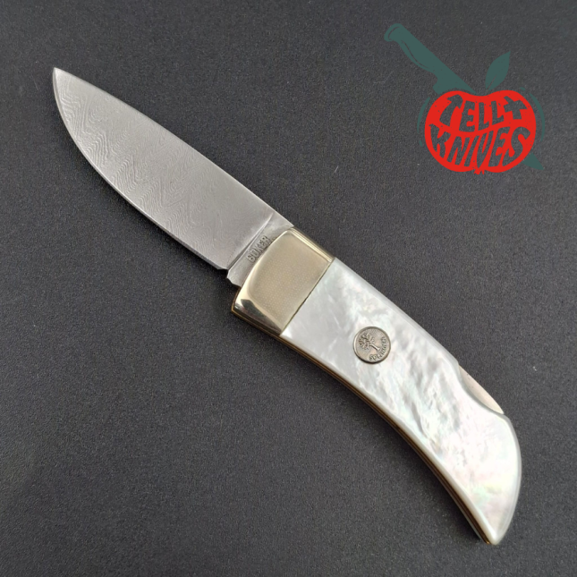 BÖKER Solingen 1990ies Limited Edition Pocket Perlmutt Damast 300 layers
