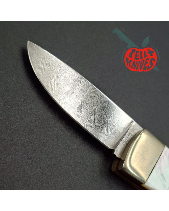 BÖKER Solingen 1990ies Limited Edition Pocket Perlmutt Damast 300 layers