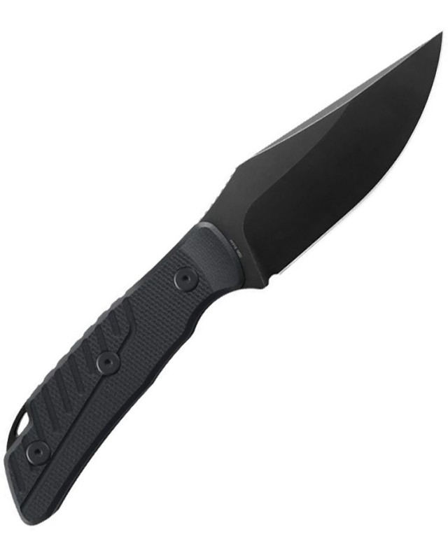 Petrified Fish Barracuda N690 stainless steel blackwash finish blade black G10 handle